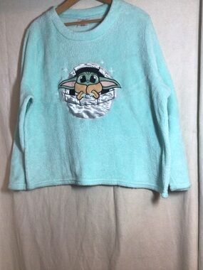 Star Wars The Child Aqua Fleece Crewneck sweater
